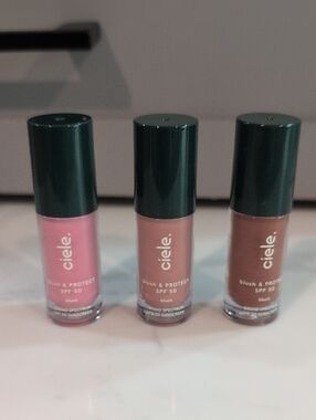 Ciele Blush & Protect SPF 50 Liquid Blush - Pink, Nude, Brown Set